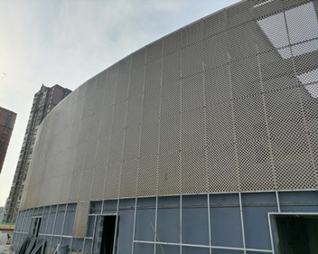 蚌埠文化馆外墙冲孔铝单板项目